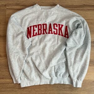 Vintage Gear For Sports Gray Nebraska Cornhusker Sweater